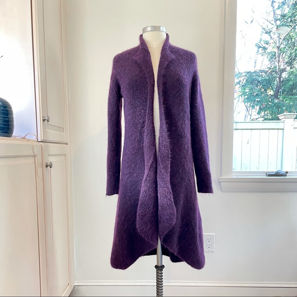 Eileen Fisher Mohair Melange Long Cardigan